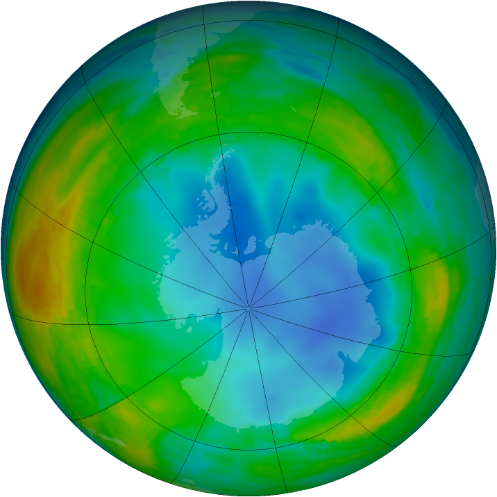 Antarctic ozone map for 17 July 1994